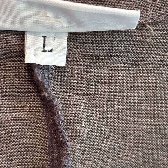 Bryn Walker Gray Linen Long Length One Button Jacket - size Large - Picture 4 of 6